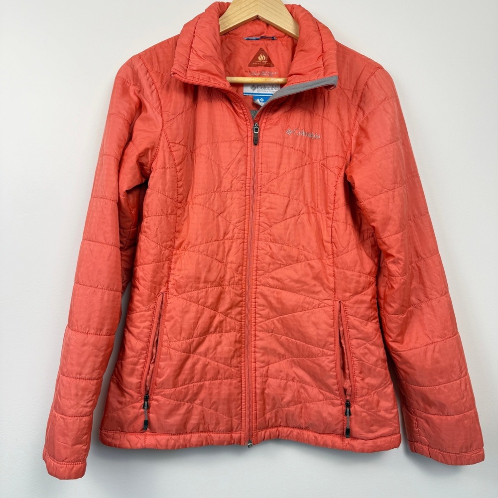 Columbia Mighty Lite III Jacket Womens Small Coral Pink Orange Omni-Heat